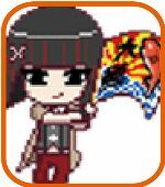 A-SLOT 偽物語 BIG中 ミニキャラ 影縫