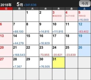 まーよん 5月収支記事